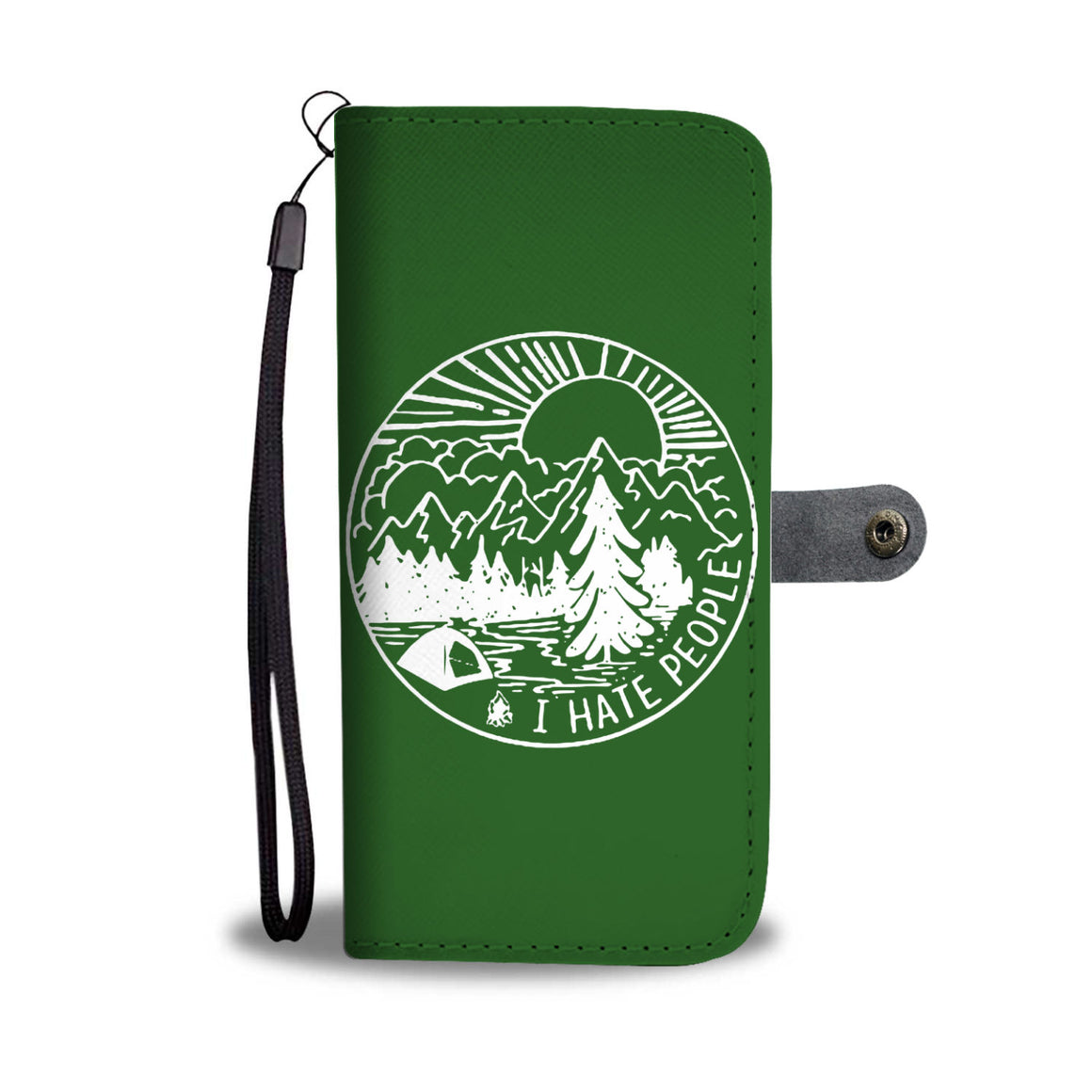 Limited Edition "I HATE PEOPLE" Wallet Case - Green